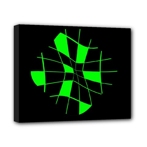 Green Abstract Flower Canvas 10  X 8  by Valentinaart