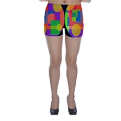 Colorful Circle  Skinny Shorts by Valentinaart