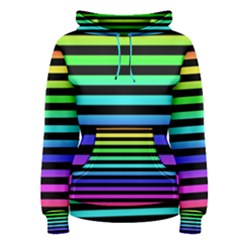 Rainbow Stripes Women s Pullover Hoodie by ArtistRoseanneJones