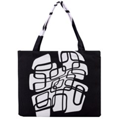 White Abstraction Mini Tote Bag by Valentinaart