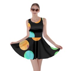 Orange Circles Skater Dress by Valentinaart