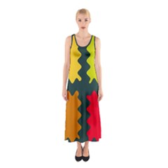 4 Shapes                                                                                 Full Print Maxi Dress by LalyLauraFLM