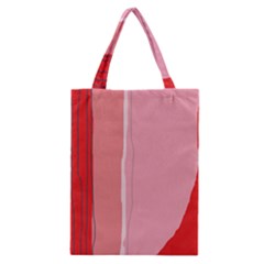 Red And Pink Lines Classic Tote Bag by Valentinaart