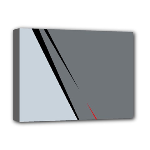 Elegant Gray Deluxe Canvas 16  X 12   by Valentinaart