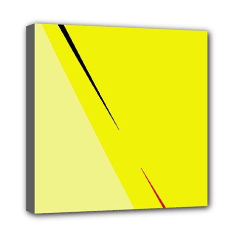 Yellow Design Mini Canvas 8  X 8  by Valentinaart