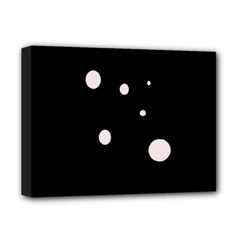 White Dots Deluxe Canvas 16  X 12   by Valentinaart