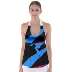 Colorful Abstraction Babydoll Tankini Top by Valentinaart