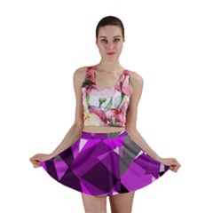 Purple Broken Glass Mini Skirt by Valentinaart