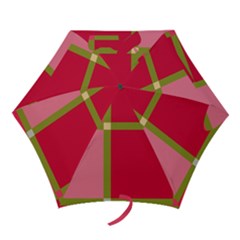Red And Green Mini Folding Umbrellas by Valentinaart