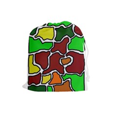 Africa Abstraction Drawstring Pouches (large)  by Valentinaart