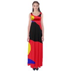 Colorful Abstraction Empire Waist Maxi Dress by Valentinaart