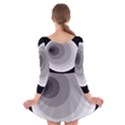 Gray abstraction Long Sleeve Velvet Skater Dress View2