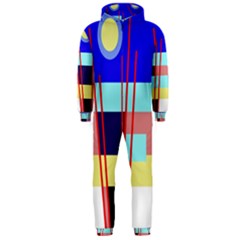 Abstract Landscape Hooded Jumpsuit (men)  by Valentinaart