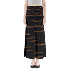 Orange And Black Maxi Skirts by Valentinaart