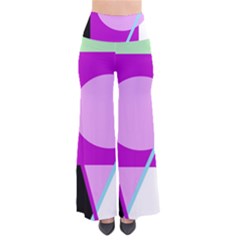 Purple Geometric Design Pants by Valentinaart