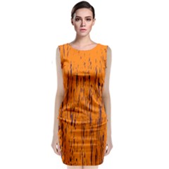 Orange Pattern Classic Sleeveless Midi Dress by Valentinaart