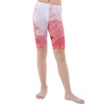Red pattern Kid s Mid Length Swim Shorts
