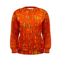 Orange Pattern Women s Sweatshirt by Valentinaart