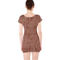Brown pattern Short Sleeve Bodycon Dress View2