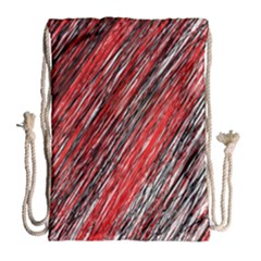 Red And Black Elegant Pattern Drawstring Bag (large) by Valentinaart
