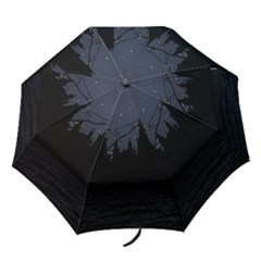 Dark Scene Illustration Folding Umbrellas by dflcprints