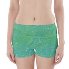 Green Pattern Boyleg Bikini Wrap Bottoms by Valentinaart