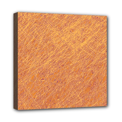 Orange Pattern Mini Canvas 8  X 8  by Valentinaart