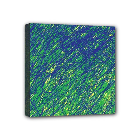 Green Pattern Mini Canvas 4  X 4  by Valentinaart