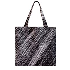 Black And White Decorative Pattern Zipper Grocery Tote Bag by Valentinaart