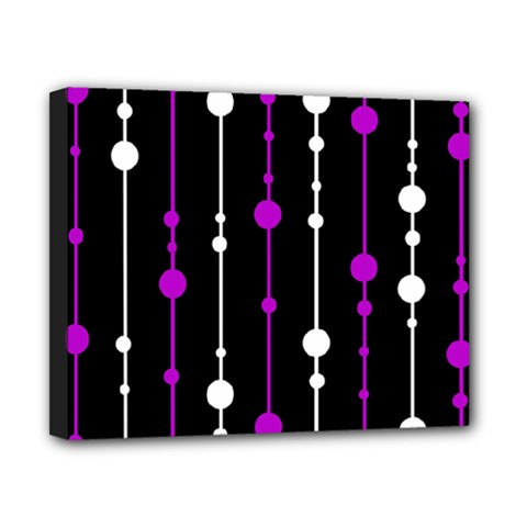 Purple, Black And White Pattern Canvas 10  X 8  by Valentinaart