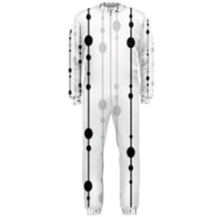 Black And White Elegant Pattern Onepiece Jumpsuit (men)  by Valentinaart