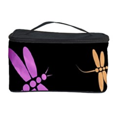 Pastel Dragonflies Cosmetic Storage Case by Valentinaart