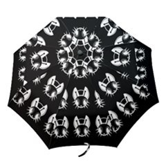 White And Black Fireflies  Folding Umbrellas by Valentinaart