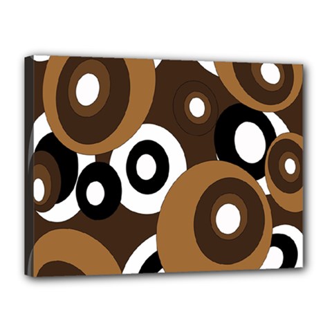 Brown Pattern Canvas 16  X 12  by Valentinaart