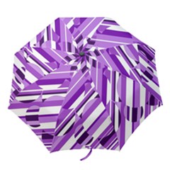 Purple Pattern Folding Umbrellas by Valentinaart