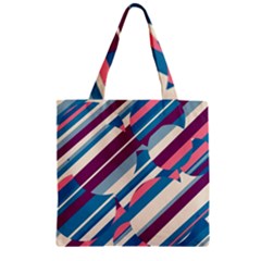 Blue And Pink Pattern Zipper Grocery Tote Bag by Valentinaart