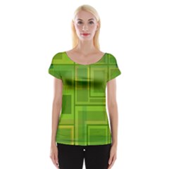 Green Pattern Women s Cap Sleeve Top by Valentinaart