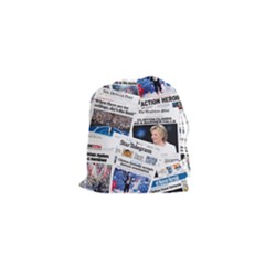 Hillary 2016 Historic Newspaper Collage Drawstring Pouches (xs)  by blueamerica
