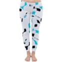 Blue, black and white pattern Winter Leggings  View1