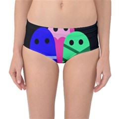 Three Monsters Mid-waist Bikini Bottoms by Valentinaart