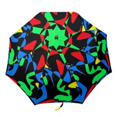 Colorful Abstraction Folding Umbrellas by Valentinaart