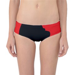 Red And Black Abstraction Classic Bikini Bottoms by Valentinaart