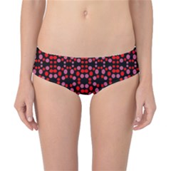 Dots Pattern Red Classic Bikini Bottoms by BrightVibesDesign