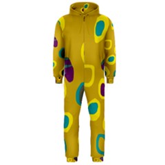 Yellow Abstraction Hooded Jumpsuit (men)  by Valentinaart