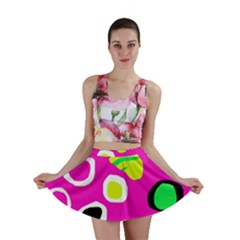 Pink Abstract Pattern Mini Skirt by Valentinaart