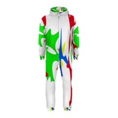 Colorful Amoeba Abstraction Hooded Jumpsuit (kids) by Valentinaart