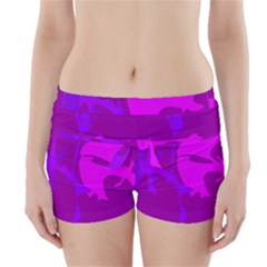 Purple, Pink And Magenta Amoeba Abstraction Boyleg Bikini Wrap Bottoms by Valentinaart