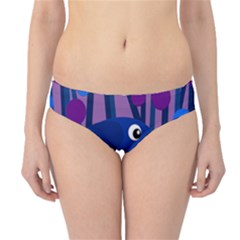 Purple Bird Hipster Bikini Bottoms by Valentinaart
