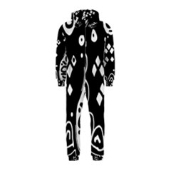 Black And White High Art Abstraction Hooded Jumpsuit (kids) by Valentinaart