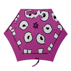 Halloween Frankenstein - Pink Mini Folding Umbrellas by Valentinaart